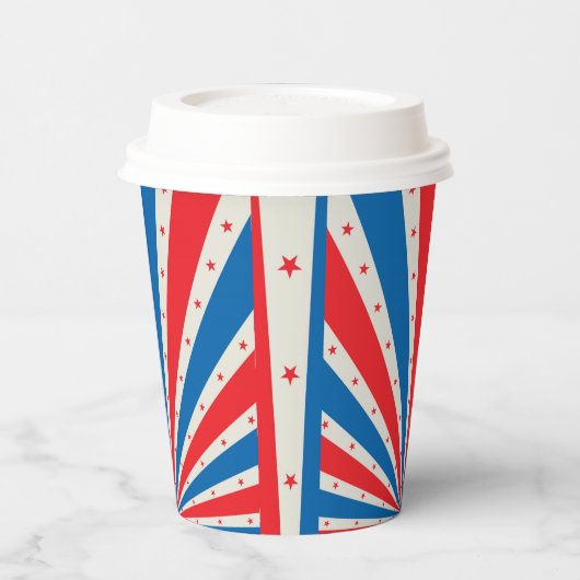 4. Juli Retro US Flagge Pappbecher (Links)