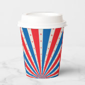 4. Juli Retro US Flagge Pappbecher (Vorderseite)