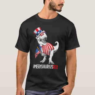 4. Juli Rex Dinosaur Amerisaurus Rex Jungs Kinder T-Shirt