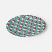 4. Juli Rocket Pop Patriotic Popsicle Red Blue Pappteller (Schrägansicht)