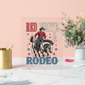 4. Juli Rodeo Cowboy Acrylschild (Hochzeit)