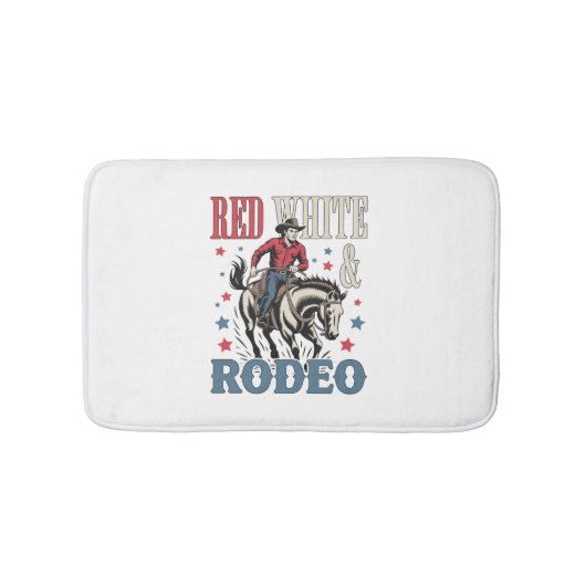 4. Juli Rodeo Cowboy Badematte (Vorderseite)