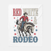 4. Juli Rodeo Cowboy Fleecedecke (Vorderseite)