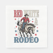 4. Juli Rodeo Cowboy Serviette (Vorderseite)