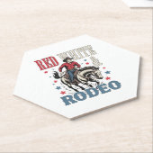 4. Juli Rodeo Cowboy Untersetzer (angewinkelt)