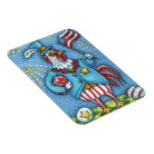 4. JULI ROOSTER, FEINDLICHE PATRIOTISCHE KÜCHE MAGNET (Rechte Seite)