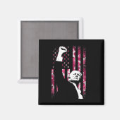4. Juli Rosa Camo Tarnmuster Us Flagge Faust Kampf Magnet (Vorderseite/Rückseite)