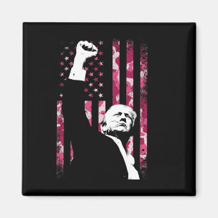 4. Juli Rosa Camo Tarnmuster Us Flagge Faust Kampf Magnet