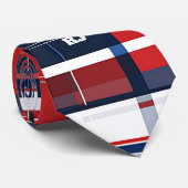 4. Juli Rot und Blau Krawatte (Gerollt)