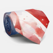 4. Juli Rot und Blau Krawatte (Gerollt)
