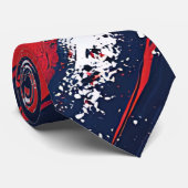 4. Juli Rot und Blau Krawatte (Gerollt)