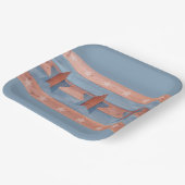 4. Juli rot und blau mit Sternen Pappteller (Gewinkelt)