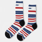 4. Juli Rot und Blau Socken (Linkes Detail)