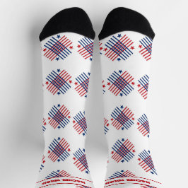 4. Juli Rot und Blau Socken