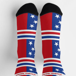 4. Juli Rot und Blau Socken