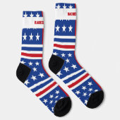 4. Juli Rot und Blau Socken (Rechts)