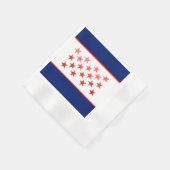 4. Juli rot, weiß, blau, Flagge, Sterne, Serviette (Ecke)