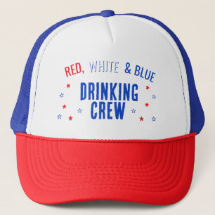 4. Juli Rot, Weiß & Blau mit Sternen Truckerkappe