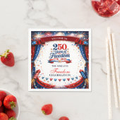 4. Juli Rot Weiß Blau Party Serviette (Beispiel)