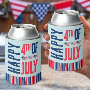 4. Juli Rot Weiß Blau Patriotisch Dosenkühler