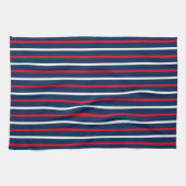 4. Juli Rot-Weiß-Blaue patriotische Streifen Geschirrtuch (Horizontal)