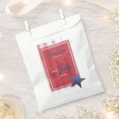 4. Juli, rot, weiß, blaue Sterne & Flagge Geschenktütchen (Ausgeschnitten)