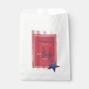 4. Juli, rot, weiß, blaue Sterne & Flagge Geschenktütchen