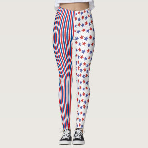 4. Juli Rot Weiß Blaue Sterne Streifen Yoga Leggings