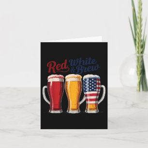 4. Juli Rot Weiß Und Bier Brau Bier T-Shirt Lustig Karte