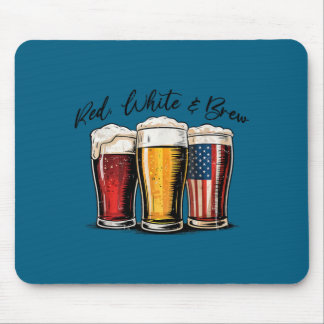 4. Juli Rot Weiß und Bier brauen lustiger Amerikan Mousepad