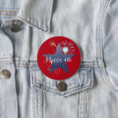 4. Juli Rot, Weiß und Blau-Feuerwerk Button (Beispiel)