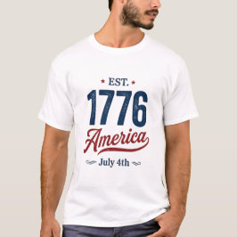 4. Juli rot weiß und blau T-Shirt
