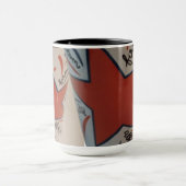 4. Juli rot weiß und blau Tasse (Zentrum)