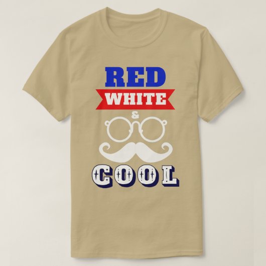 4. Juli rot weiß und Cool 2 T-Shirt (Design vorne)