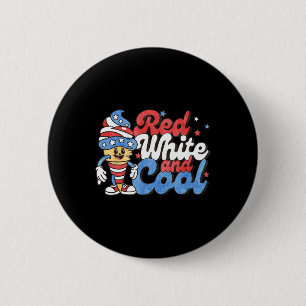 4. Juli rot weiß und Coole amerikanische Popsikel Button