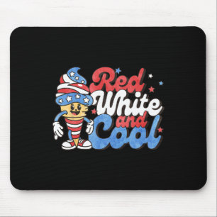 4. Juli rot weiß und Coole amerikanische Popsikel Mousepad