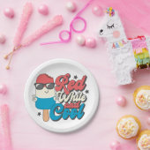 4. Juli Rot-Weiß und Coole Popsikel Pappteller (Party)