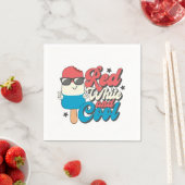 4. Juli Rot-Weiß und Coole Popsikel Serviette (Beispiel)
