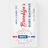 4. Juli Rot-Weiß-und Due-Baby-Dusche Empfang Banner (Vertikal)