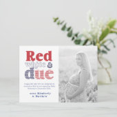 4. Juli Rot-Weiß-und Due-Picture-Schwangerschaft Ankündigung (Stehend Vorderseite)