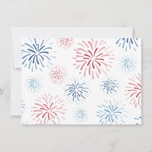 4. Juli Rot-Weiß-und Due-Picture-Schwangerschaft Ankündigung (Rückseite)