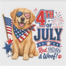 4. Juli Rot Weiß und Wuff Patriotischer Hundeaufkl