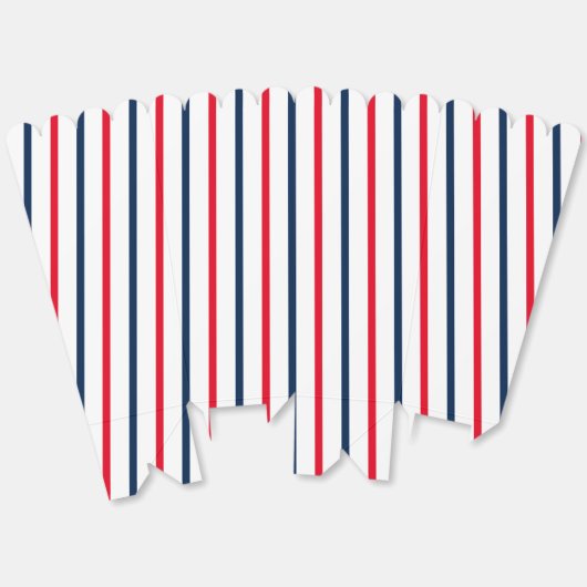 4. Juli rot-weiße patriotische Streifen Geschenkschachtel (Ungeklappt)