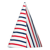 4. Juli rot-weiße patriotische Streifen Partyhütchen (Rückseite)