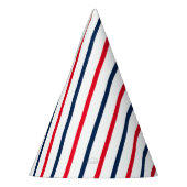 4. Juli rot-weiße patriotische Streifen Partyhütchen (Links)
