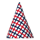 4. Juli rot-weißes patriotisches Gitter Partyhütchen (Rechts)