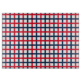 4. Juli rot-weißes patriotisches Quadrat Gitter Schneidebrett (Vorderseite)