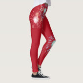 4. Juli, rote Feuerwerkskörper Leggings (Rechts)