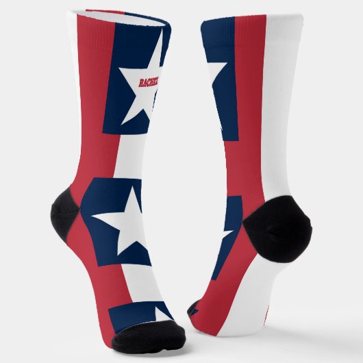 4. Juli Rote und Blaue Socken (Gewinkelt)