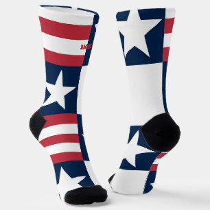 4. Juli Rote und Blaue Socken